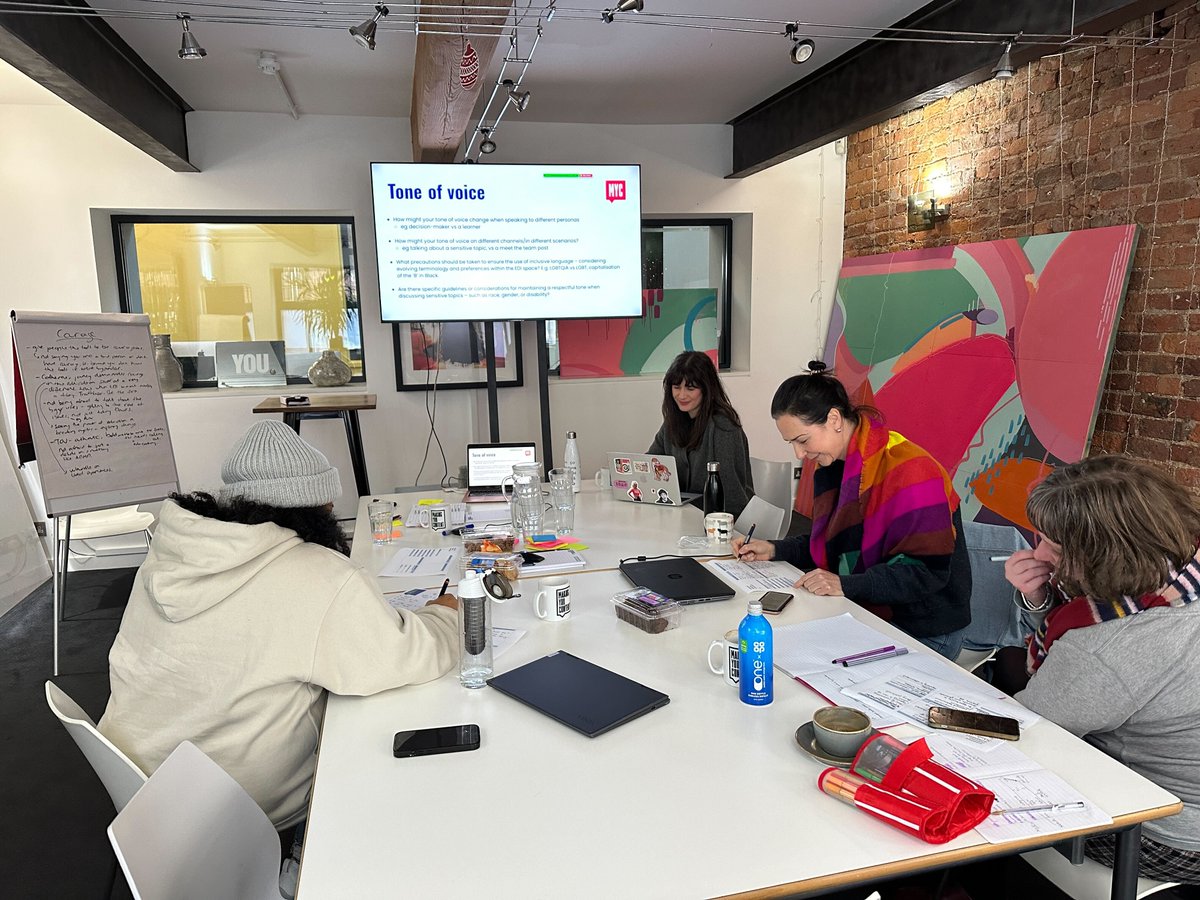 makeyoucontent's tweet photo. Great action shot from a tone of voice workshop with another @UseMcr member last week!

We love working with teams who know what they stand for, but need a little help translating this into their brand messaging and voice. https://t.co/QXmrvYfKbb
