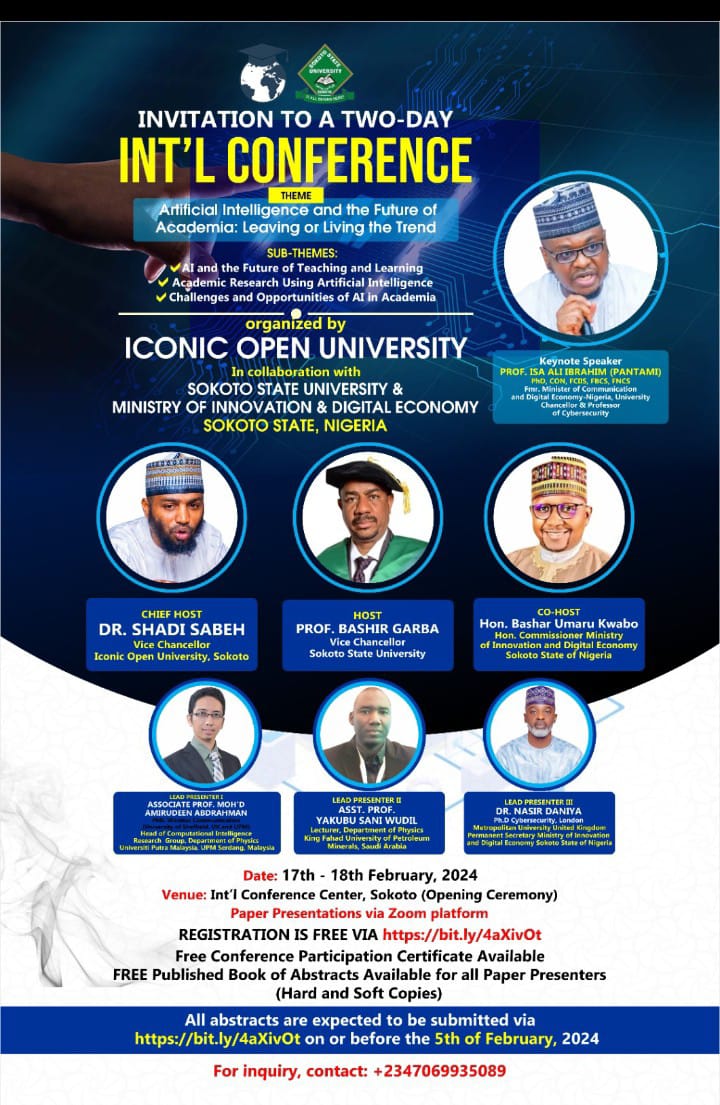 SabehShadi's tweet photo. International Conference on Artificial Intelligence 

Close to 2,000 registered participants so far. Don't be left behind register using the link below

https://t.co/W7Ps0ZXy8z https://t.co/gkbVauVLT7