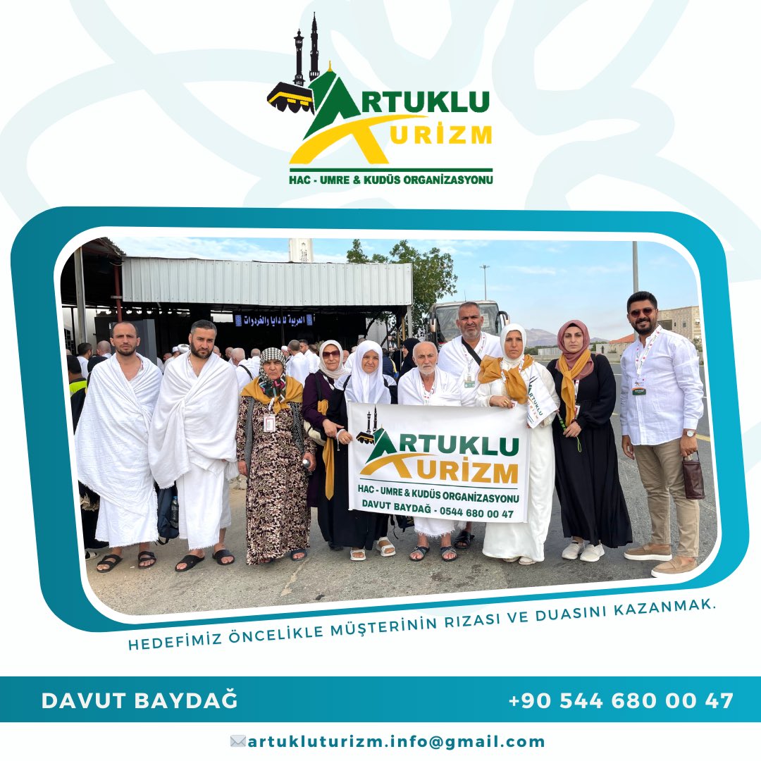 10 Ocak Grubu ile Hudeybiye Umresi
-
Artuklu Turizm Hac-Umre &amp; Kudüs Organizasyonu
-
“Hedefimiz Öncelikle Müşterinin Duası ve Rızası Kazanmak.”
-
#mardin #kabe #mekke #medine #umre #hac #zemzem #dargeçit #nusaybin #kızıltepe #ömerli #midyat #derik #mazıdağı #yeşilli #artuklu