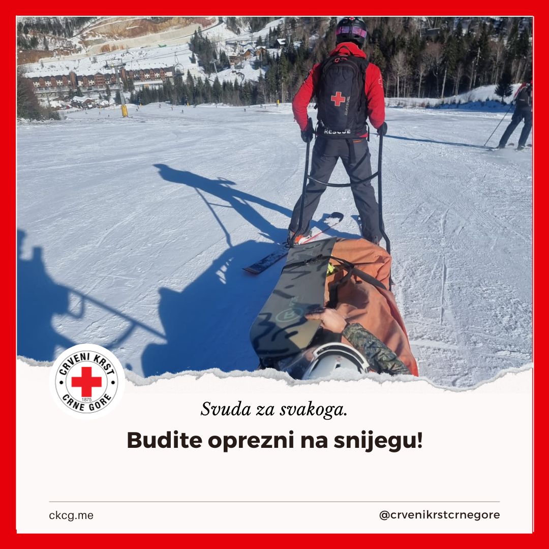 CKCG_MRC's tweet photo. ⛷ Naše kolege iz Kolašina apeluju na posjetioce skijališta da vode računa o svojoj bezbjednosti.
❗️Molimo da se pridržavate preporuka da skijate isključivo na uređenim skijalištima, uz maksimalnu opreznost.
Želimo vam lijep odmor i rekreaciju.
#EverywhereForEveryone https://t.co/vm63NQSHEF