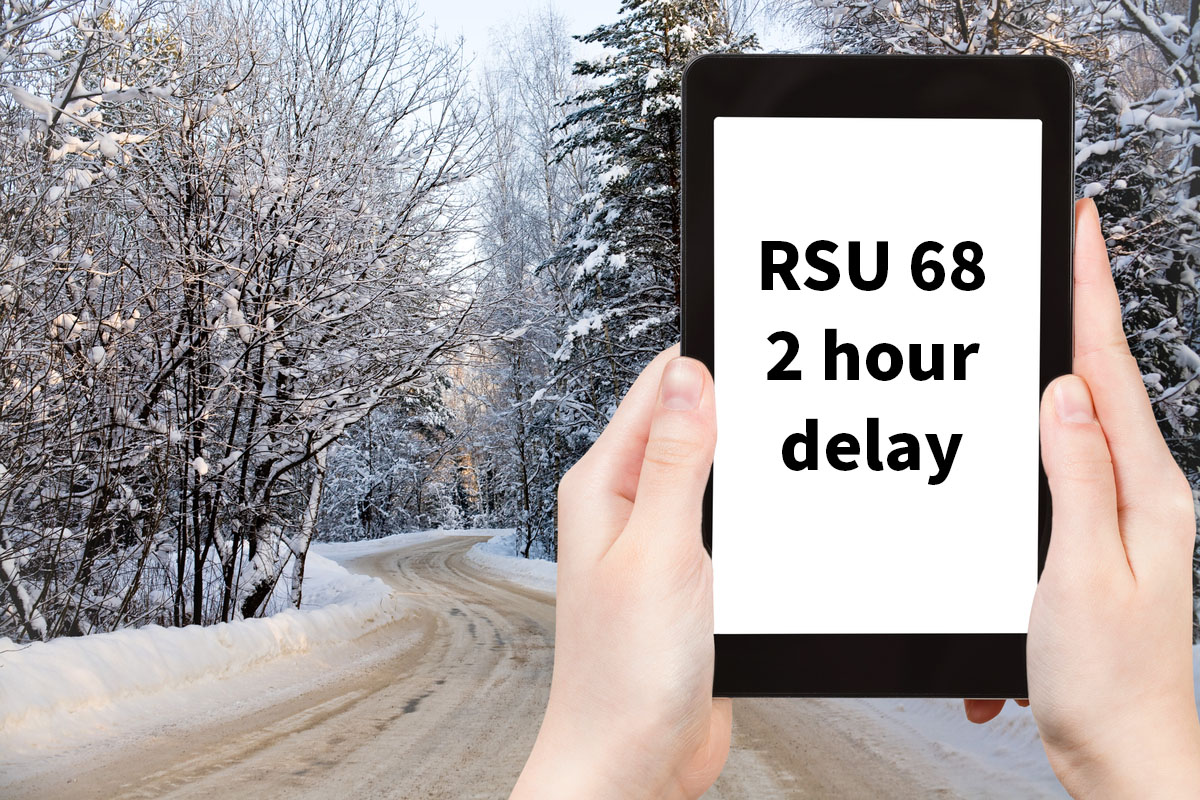 Due to icy road conditions this morning, there will be a 2 hour delay today, January 25, 2024.