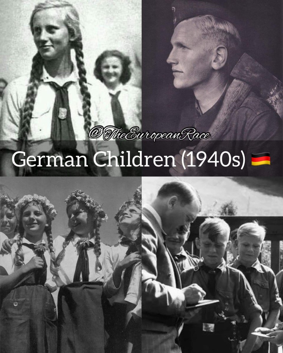 German Children (1940s). 🇩🇪 😍❤️💪🏻🥰 GermanChildren Germany CentralEurope EuropeanRace WhiteRace