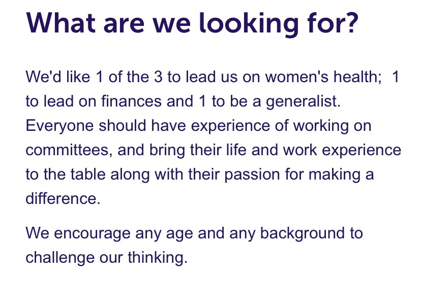 We have 3 x Trustee openings. We’re really looking to take the next steps and grow 🌱 so if you’re looking to donate your skills to a charity in youth sport and female health, look no further! (Link below)