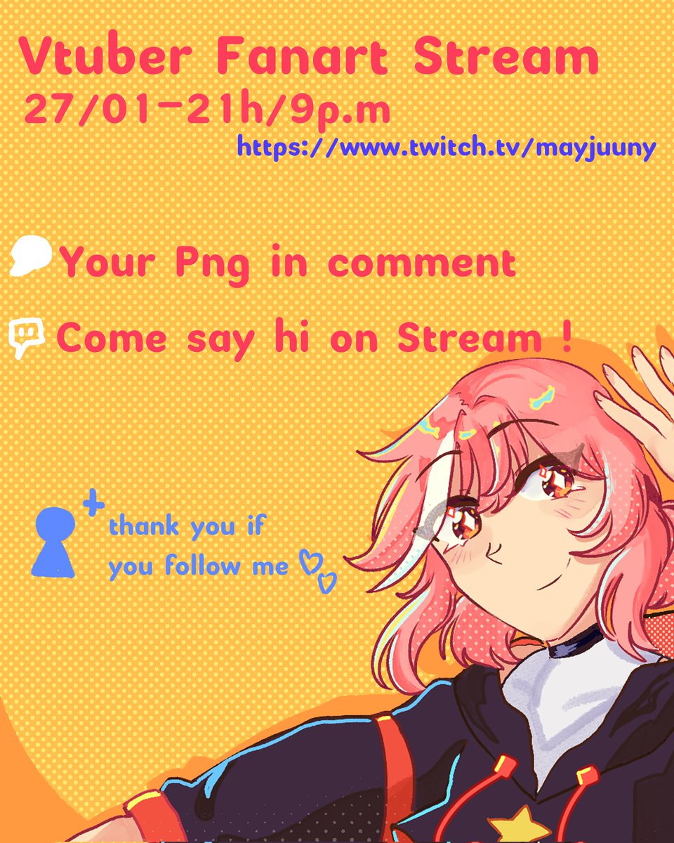 Ce samedi je fais une session fanart !
Pour les intéressés il suffit juste de mettre votre png en commentaire et passer faire un coucou ( c'est toujours marrant les dessins-papotages 💜)

#vtuberfr #ENVtubers