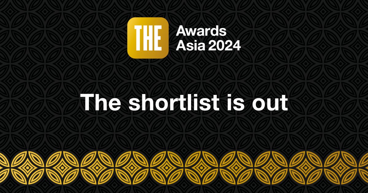 The #THEAwardsAsia 2024 shortlist is announced! 🎉 Explore the 80 finalists from 17 countries and territories in the running across 10 categories: bit.ly/48IHZgJ Winners will be announced during a gala dinner ceremony at the #THEAsia Universities Summit.