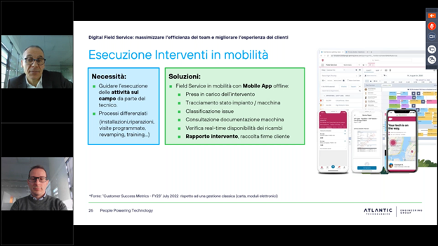 ArmidaConte's tweet photo. Valerio Noè, CRM Service Solutions Manager di @Atlantic_Techn  ci parla dell’esecuzione di interventi con un’app mobile per il #service👇

#FieldService #AtlanticWebinar https://t.co/X7HVTegH7J