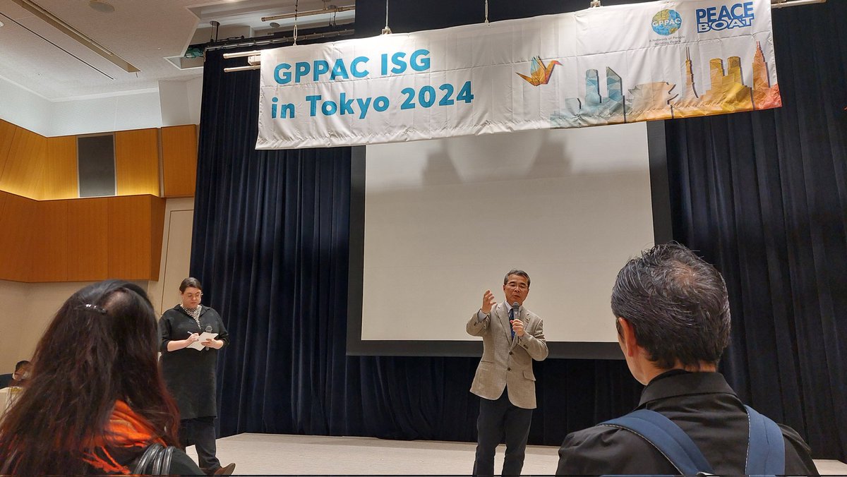 Conflicts won't end with weapons, including nuclear weapons. Weapons will not prevent conflicts. One of the reasons why @GPPAC comes together to work for prevention - Board Chair, Yoshika speaking to guests & allies #GPPAC2024Tokyo