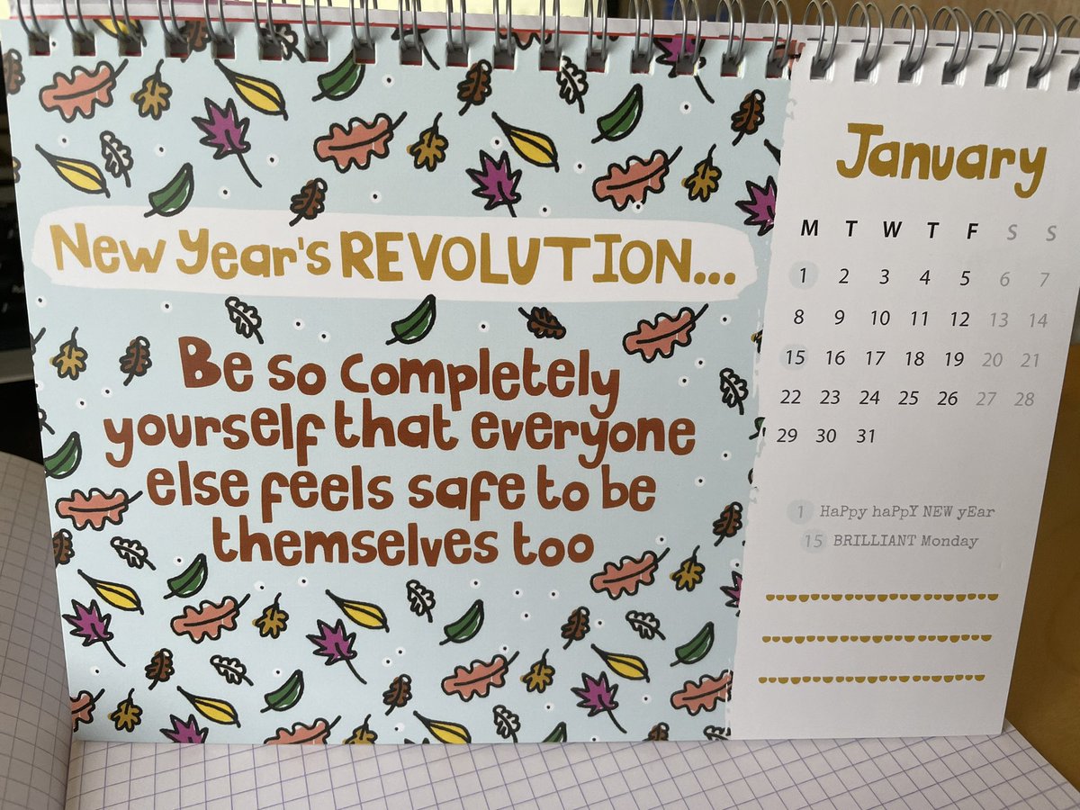 Loving this calendar.    From the Art of Brilliant #happiernhs.     Great advice.