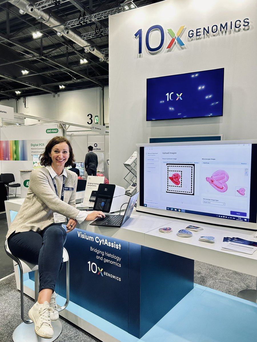 We are getting ready for the software demo at the @10xGenomics booth #FOG2024. The first session is on Visium Spatial and it starts at 11:05 am. Attend all 3 sessions today and get a chance to win a prize! #singlecell #spatial