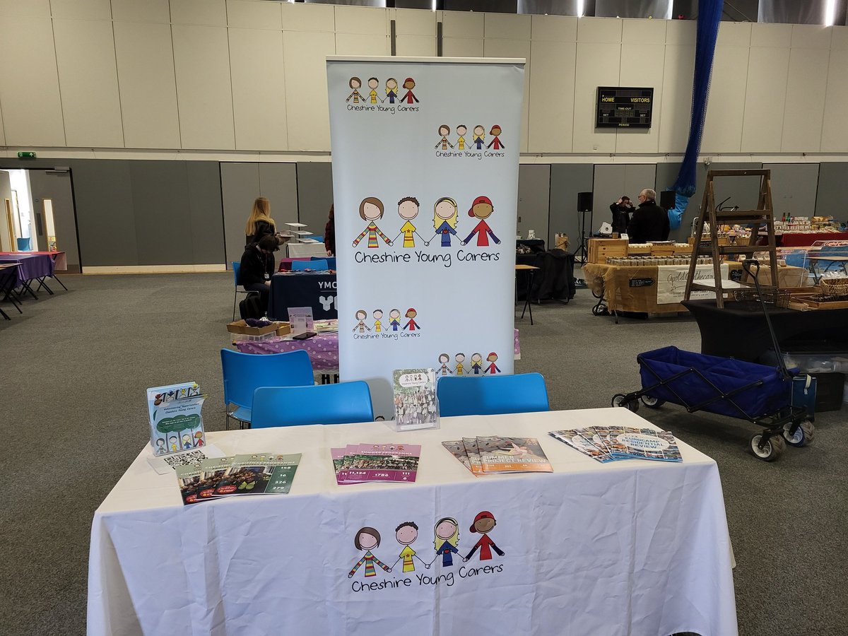 We are all set up at @Reaseheath College today for their Wellfest event #charity #youngcarers