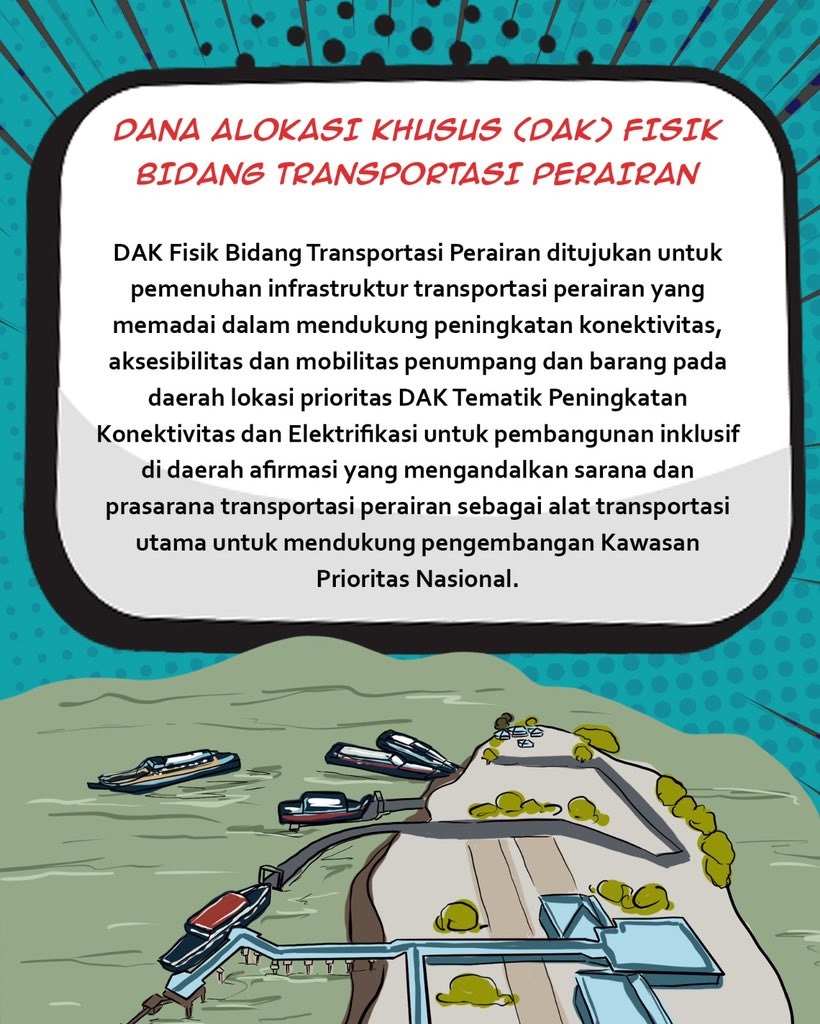 DitjenPK's tweet photo. Sebelumnya #MinPeka sudah membahas tentang DAK Fisik Bidang Kelautan dan Perikanan. Tak jauh-jauh dari bidang kelautan, hari ini #MinPeka mau membahas tentang DAK Fisik Bidang Transportasi Perairan. Kita simak #KamusDJPK berikut yuk!
#DAKFisik
#TransferkeDaerah https://t.co/aJTQlJsZmH