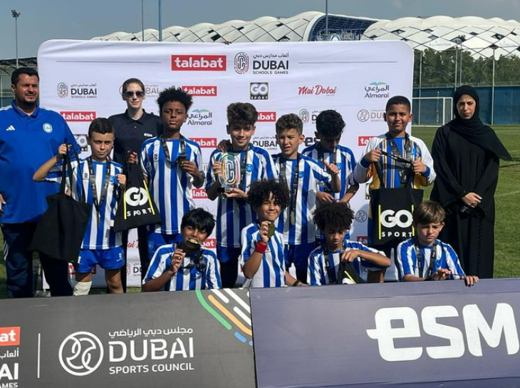 gems_khail's tweet photo. Our Y6 boys' football team won the DSG last week with a thrilling penalty shootout win in the final! Hamza's incredible goalkeeping earned him the Tournament MVP award! Well done team and Congratulations! 🏆👏🏻 ⚽

#weksports #weksuccess #wekprimary #WEKteam #proudmoments @gems_me https://t.co/h4dGYRs9Bh