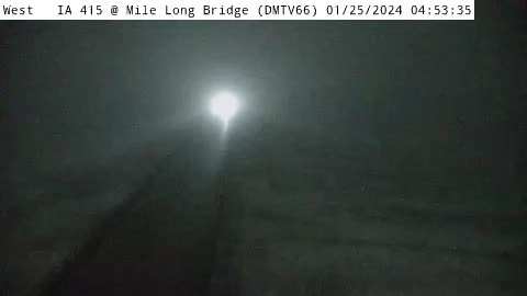 NWSDesMoines's tweet image. A dimensional rift appears to have opened on the Mile Long Bridge this morning....or it could be just fog and headlights. We are confident it is one of the two anyway.