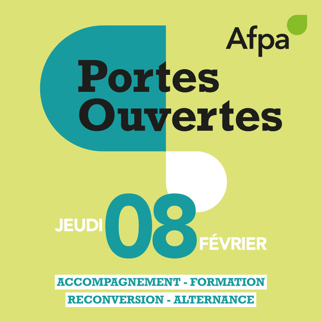 Afpa_Formation's tweet photo. 🗓️📣 Le 8 février 2024, RDV à notre journée portes ouvertes dans tous les centres Afpa ! 🎓

Une journée pour faire le point sur votre projet professionnel avec nos conseillers, découvrir nos formations et nos centres

>Inscription sur : https://t.co/CiWODghufZ

#JPOAfpa2024 https://t.co/r3HJvjjWEh