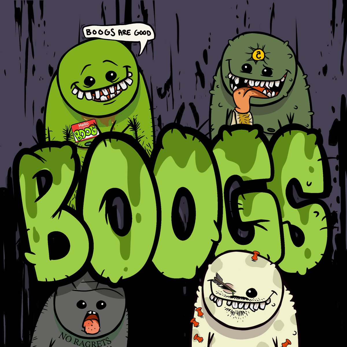 adamskiartski's tweet photo. Like it or not, boogs are coming…. What’s the grossest trait you can think of? Perhaps I’ll make it? @fivedollarnft #boogs #nft #pfp #monster #creature #SolanaNFT #solana https://t.co/BJTs9mbqQr