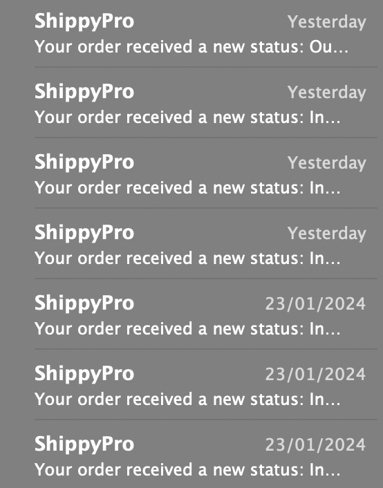 Dear @shippypro whoever the fuck you are do you really think I need 7 updates for one package?