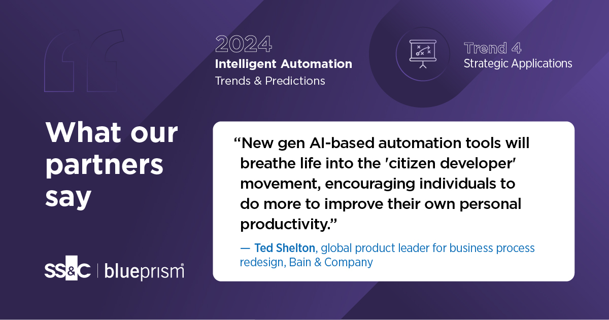 You've heard us talk about what's next for #intelligentautomation and #genai this year, but don't just take our word for it. 👇

We asked Ted Shelton from <a href="/BainandCompany/">Bain & Company</a>, as well as a few other industry experts. Here's what they have to say: okt.to/dWzZvg