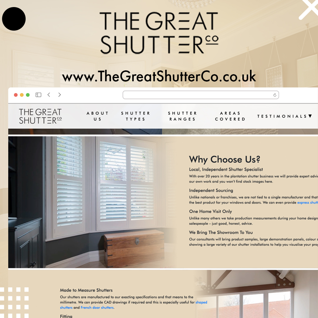 greatshutterco's tweet image. Elevate your space with the click of a button! 🚀 

Explore premium shutters, expert advice, and exclusive offers at bit.ly/3tFTcyZ  

Transform your home effortlessly. 

Your dream shutters await! 🪟✨ 

#ShutterStyle #HomeUpgrade