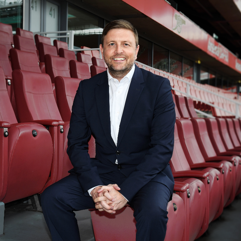 Arsenal's tweet photo. We’re pleased to announce our Director of Football Operations, Richard Garlick, will take the role of Arsenal’s Managing Director in summer 2024.