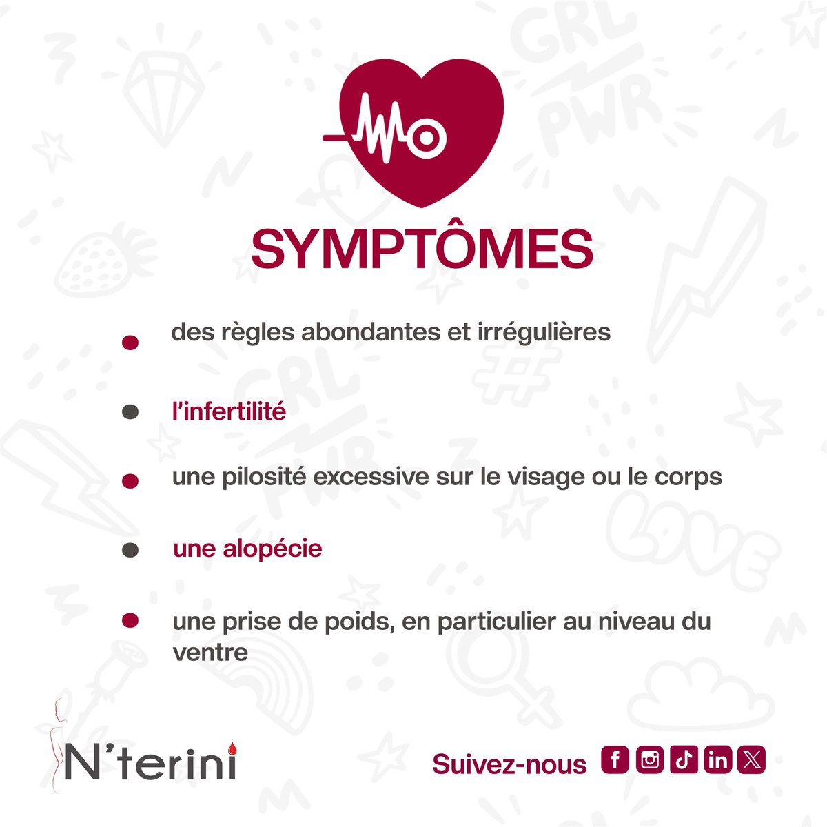 NTerini's tweet photo. 🌸 Conscientisons sur le SOPK - Le Syndrome des Ovaires Polykystiques. Ensemble, brisons le silence, partageons l'information et soutenons celles qui vivent avec. 💪💕
#SOPK #Soutien #Conscientisation #Nterini #BienÊtreFéminin #PremièresRègles #nterini #mali https://t.co/reGs70SLRv