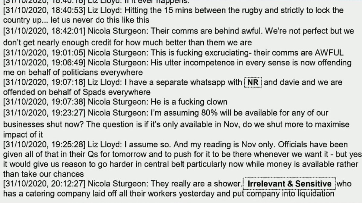 Nicola Sturgeon called Boris Johnson a 'fucking clown' during the pandemic. Absolute legend.