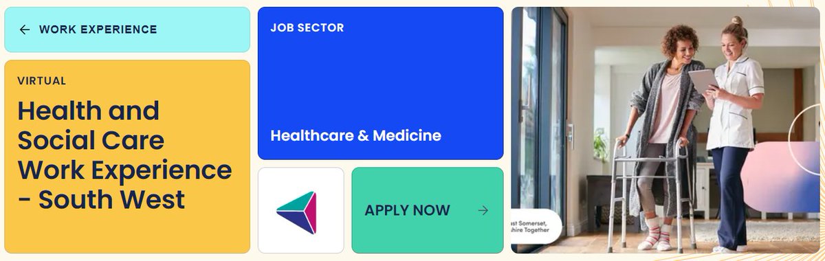 Virtual Health and Social Care Work Experience for students aged 14+

With over 7 hours of content and a certificate of completion.

Apply here: bit.ly/3OhunBb