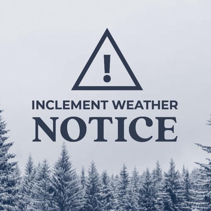 Due to inclement weather, all branches will be opening at 9AM today. As always, our online and mobile banking are available, as well as our ATMs, 24/7. We apologize for any inconvenience, drive safe!