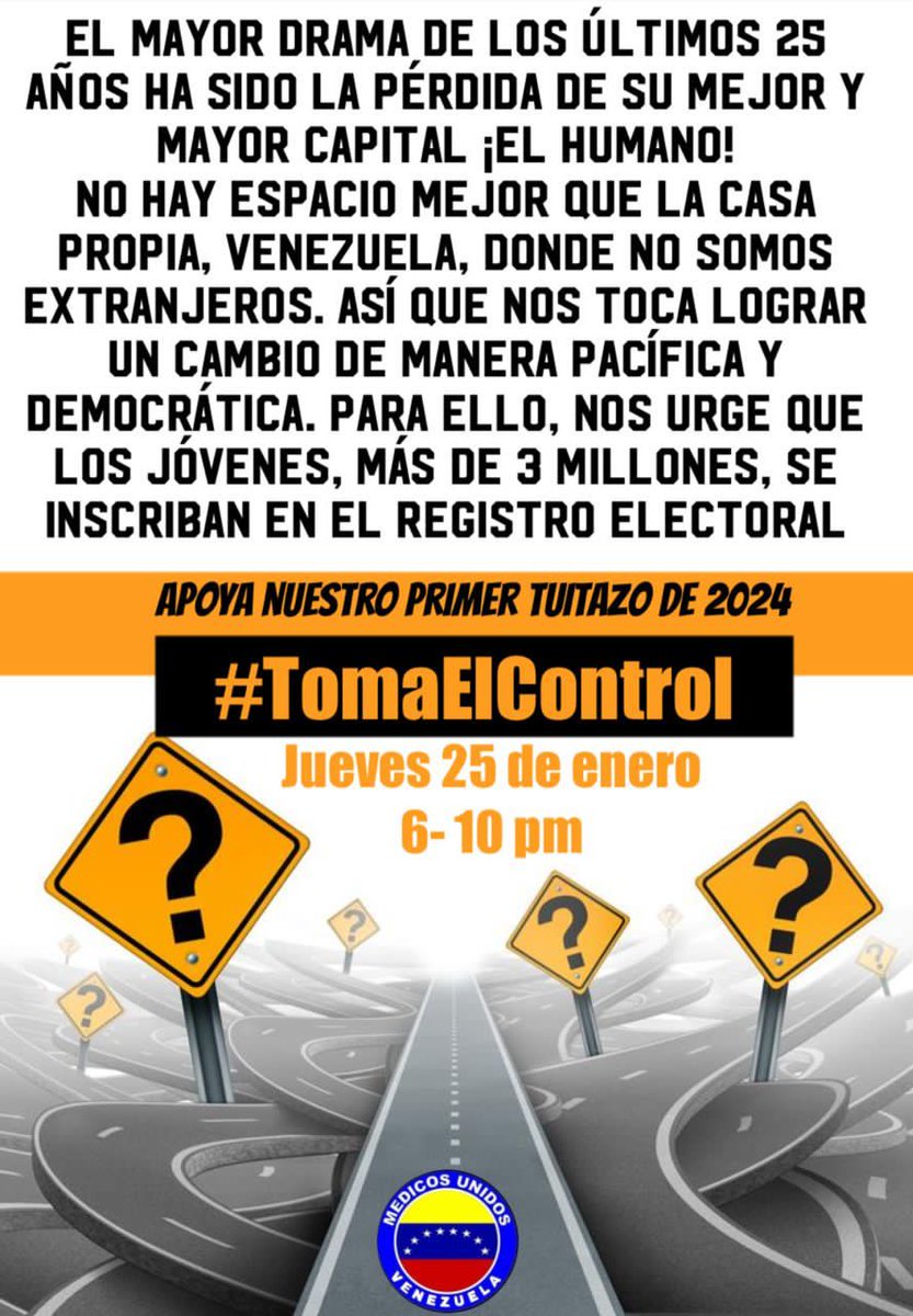 MUVaragua's tweet photo. #TomaElControl #Venezuela
Constitucionalmente este 2024 es un año electoral. Una nueva oportunidad para recuperar espacios y demostrar nuestro talante demócrata.
Nos corresponde a los #venezolanos organizarnos, defender y promover nuestro más valioso derecho político, el voto https://t.co/qlCuumyB2T