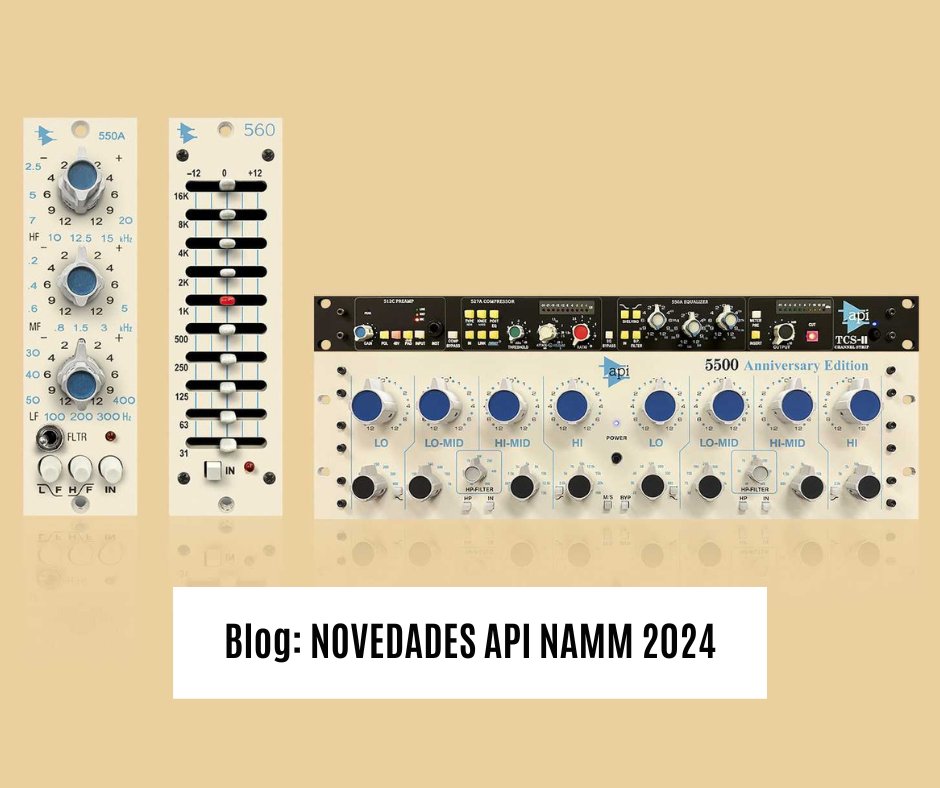 Blog: Novedades API Audio en el NAMM 2024
Echa un ojo al nuevo The Channel Strip II, las ediciones especiales del 550A y 560 y la muy limitada versión del 5500 en 3U de rack.

Blog:
funky-junk.com/es/novedades-a…