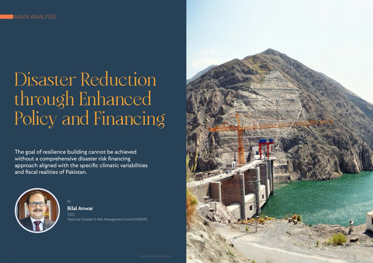 CEO <a href="/ndrmfpk/">ndrmf-pk</a> <a href="/bilal1anwar/">Bilal Anwar</a> explores how a comprehensive Disaster Risk Financing approach, aligned with the specific climatic variabilities and fiscal realities of 🇵🇰, can enable us to build resilience, in our latest #UNDPinPakistan DAP:
bitly.ws/3asQx