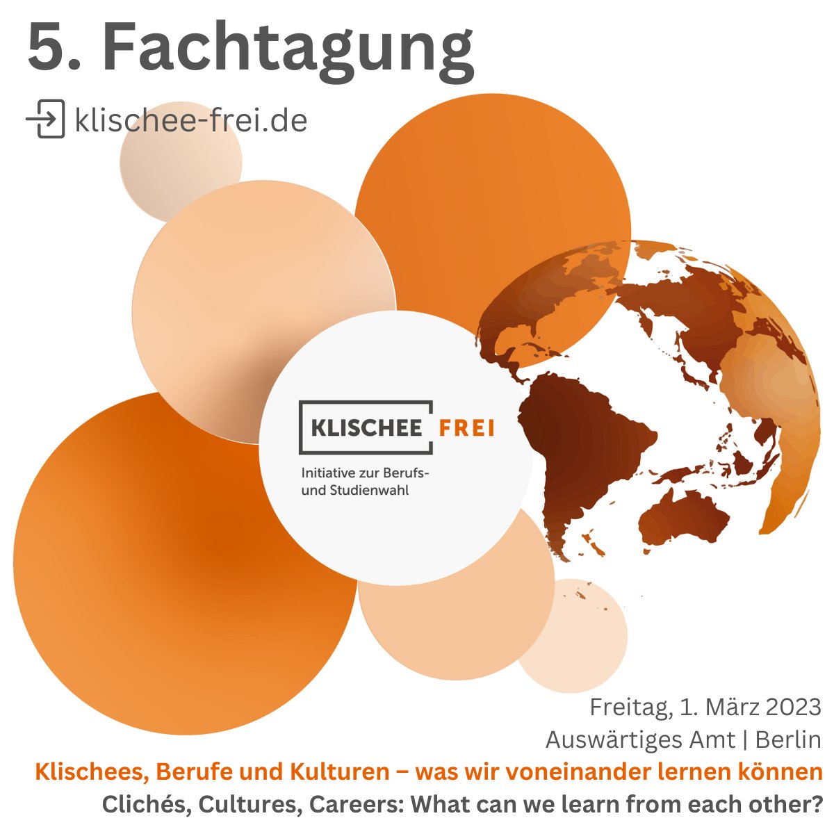 Die Anmeldung für die 5. Fachtagung ist gestartet. Euch erwartet ein tolles Programm mit Gästen aus Politik, Wirtschaft, Wissenschaft und Bildung. Die Servicestelle #Klischeefrei besteht aus einer Fach-/Pressestelle bei kompetenzz sowie der Redaktion, die im #BIBB angesiedelt ist