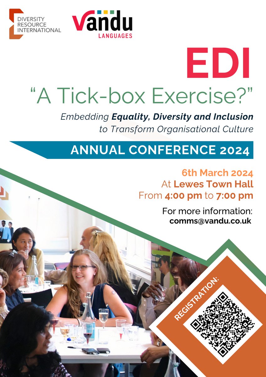 While EDI has become a standard practice for organisations, it also has its vocal critics. Our conference aims to identify areas for improvement and facilitate open discussions on inclusive leadership. Confirm their attendance through Eventbrite: eventbrite.co.uk/e/vandu-langua…