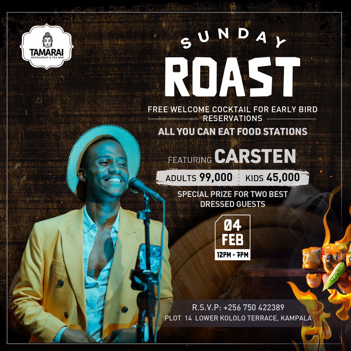 The vibes masters list is here. 👏🏽👏🏽Wherever @ ashley @DjRoja and @carstenyct are, the party follows. 4th February: Sunday Roast is where the party is at. 🥂🥂 Join us for bottomless brunch with diverse Asian cuisine! 📞 0755 794 960 #brunching #kampalabrunch #sundayroast