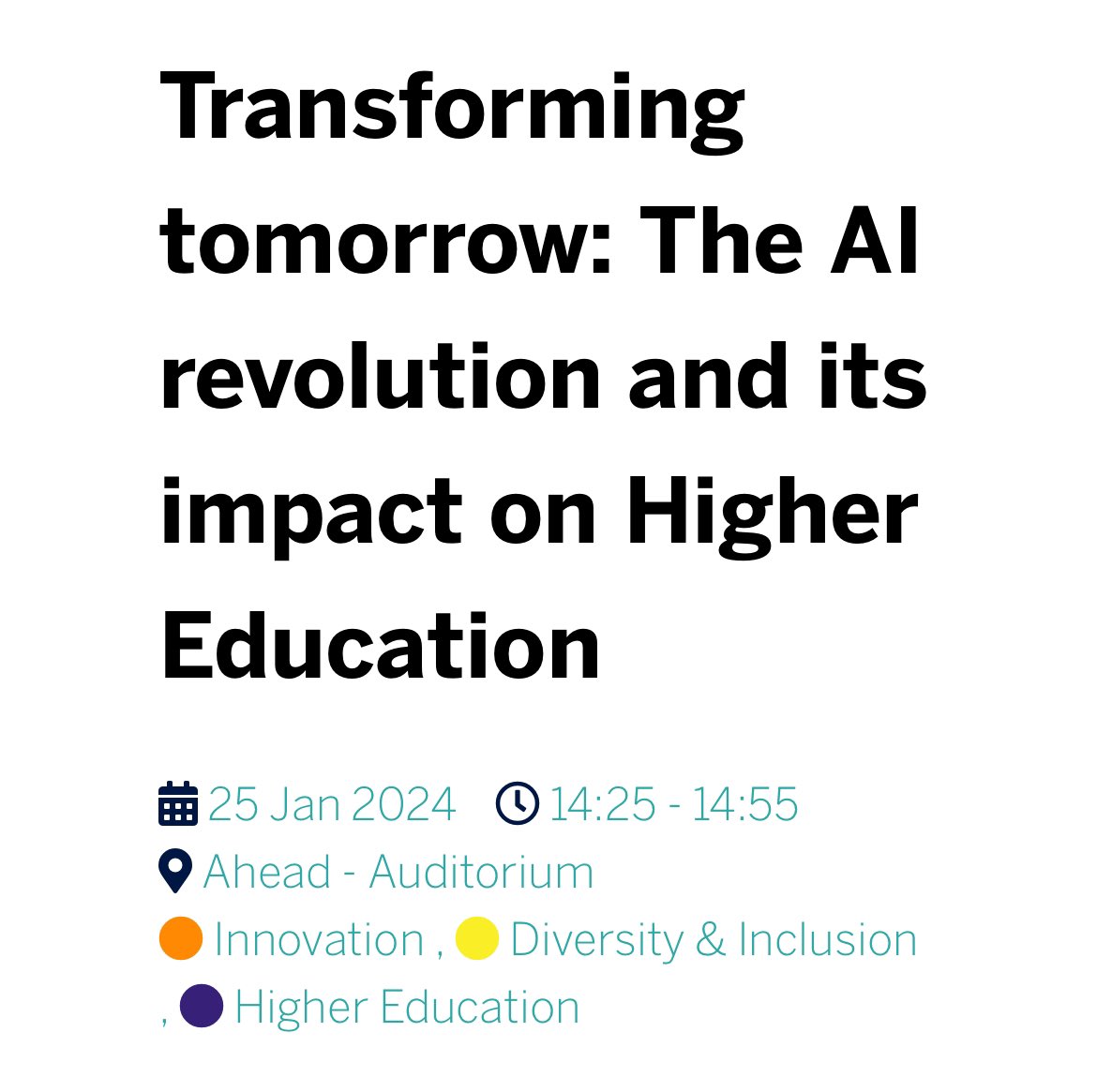Extremely excited for the opportunity today to share the stage with @massimochi from @lenovoitalia at @Bett_show to talk about #AI and its impact in #HigherEducation If you’re here at #Bett2024 pls come and join us at the Ahead Auditorium at 2:45 PM cc/ @Lenovo @anacondainc