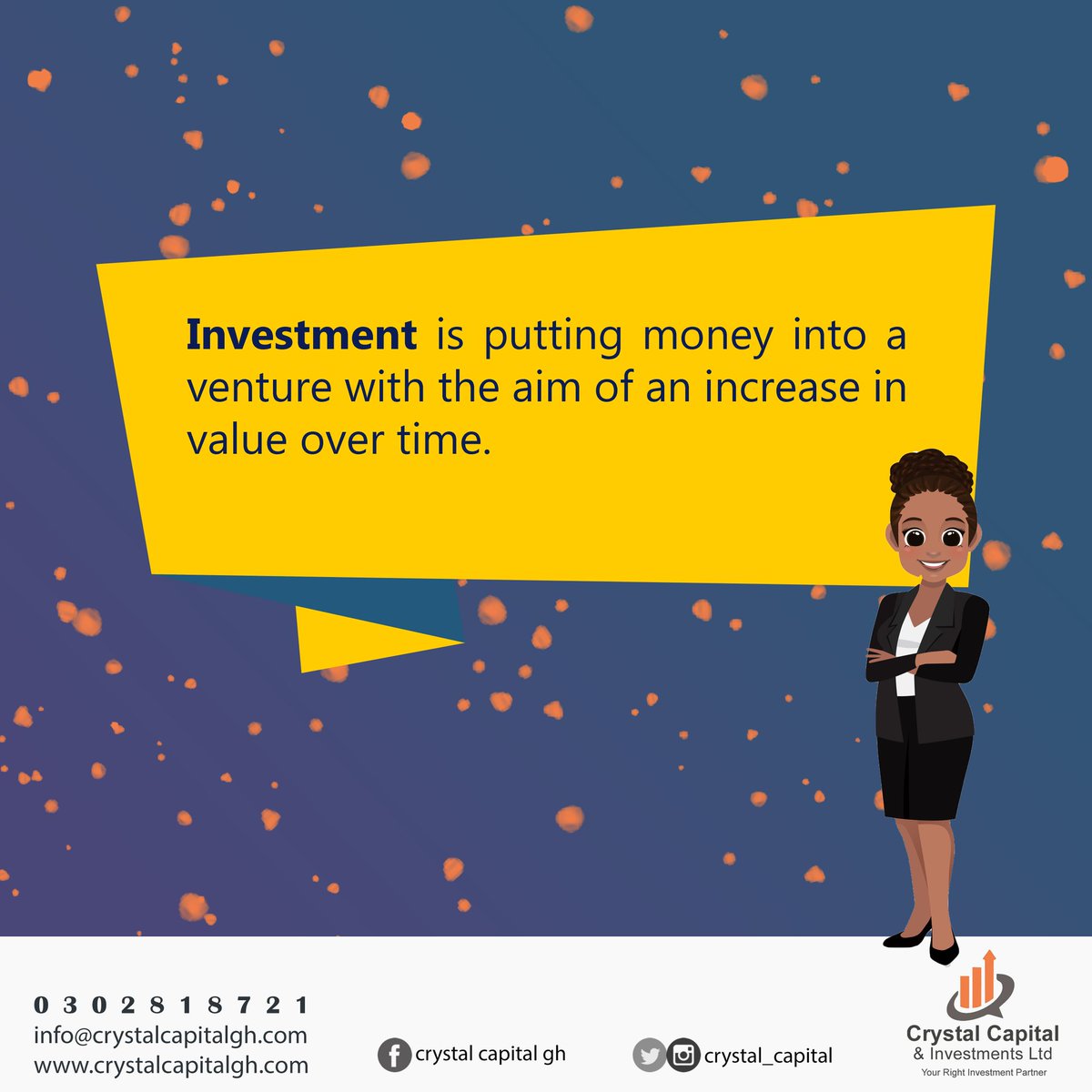 Crystal_Capital's tweet photo. Investment 101. 
#BeMoneyWise #Money #Invest 
#Crystalcapital #Rightpartner 
#AskUsHow 0302818721/0501447727 https://t.co/b3FRpHyx8d