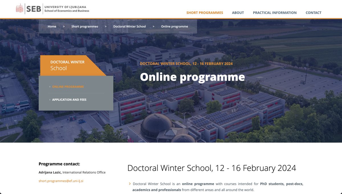 #TimeIsTicking #Publish #TopJournals #PhD #MSc #ShortCourse #WinterDoctoralSchool

shortprogrammes.ef.uni-lj.si/uploads/efsumm…