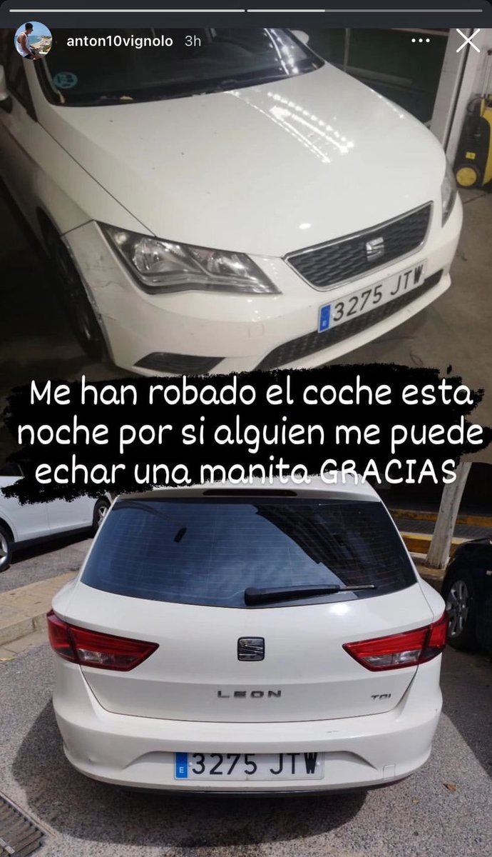 RT 🚨 ‼️ Le han robado el coche a un amigo . RT 🚨‼️