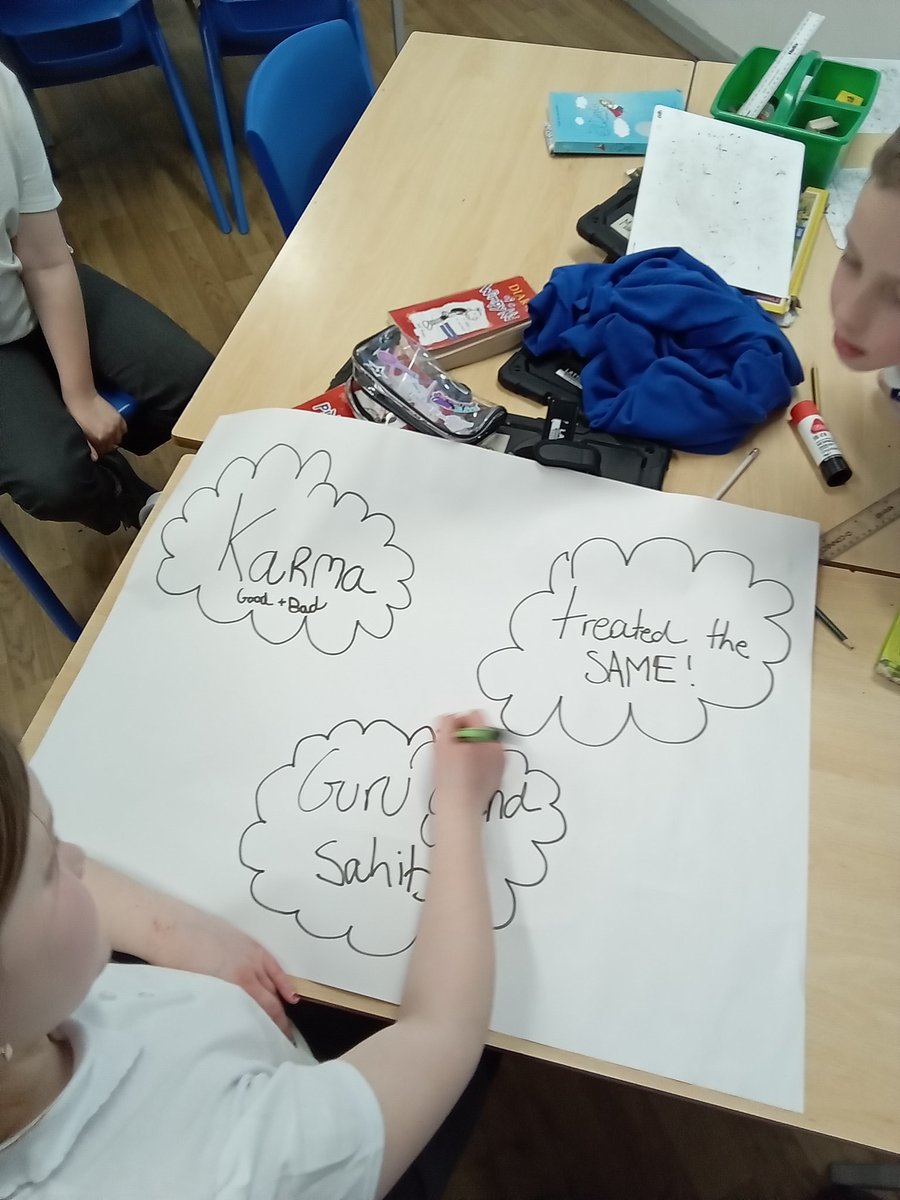 DeltaMerseyY6's tweet photo. In RE we worked in groups and chose three aspects of Sikhism that we have learnt about. We have begun to prepare our presentations which we will present next week #MPARE @DeltaMersey https://t.co/E30a2kf0b1