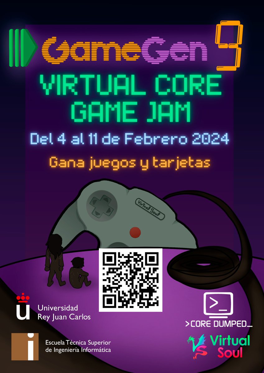Ya está de vuelta la Game Jam de Virtual Soul, este año en colaboración con <a href="/CoreDumpedUPM/">Core Dumped</a>. La Virtual Core Game Jam empieza el 4 de Febrero a las 18:00, cuando se revelará el tema y se desarrolla hasta el 11 de Febrero a las 23:59. Más información en el siguiente tweet 👇🏻👇🏻👇🏻