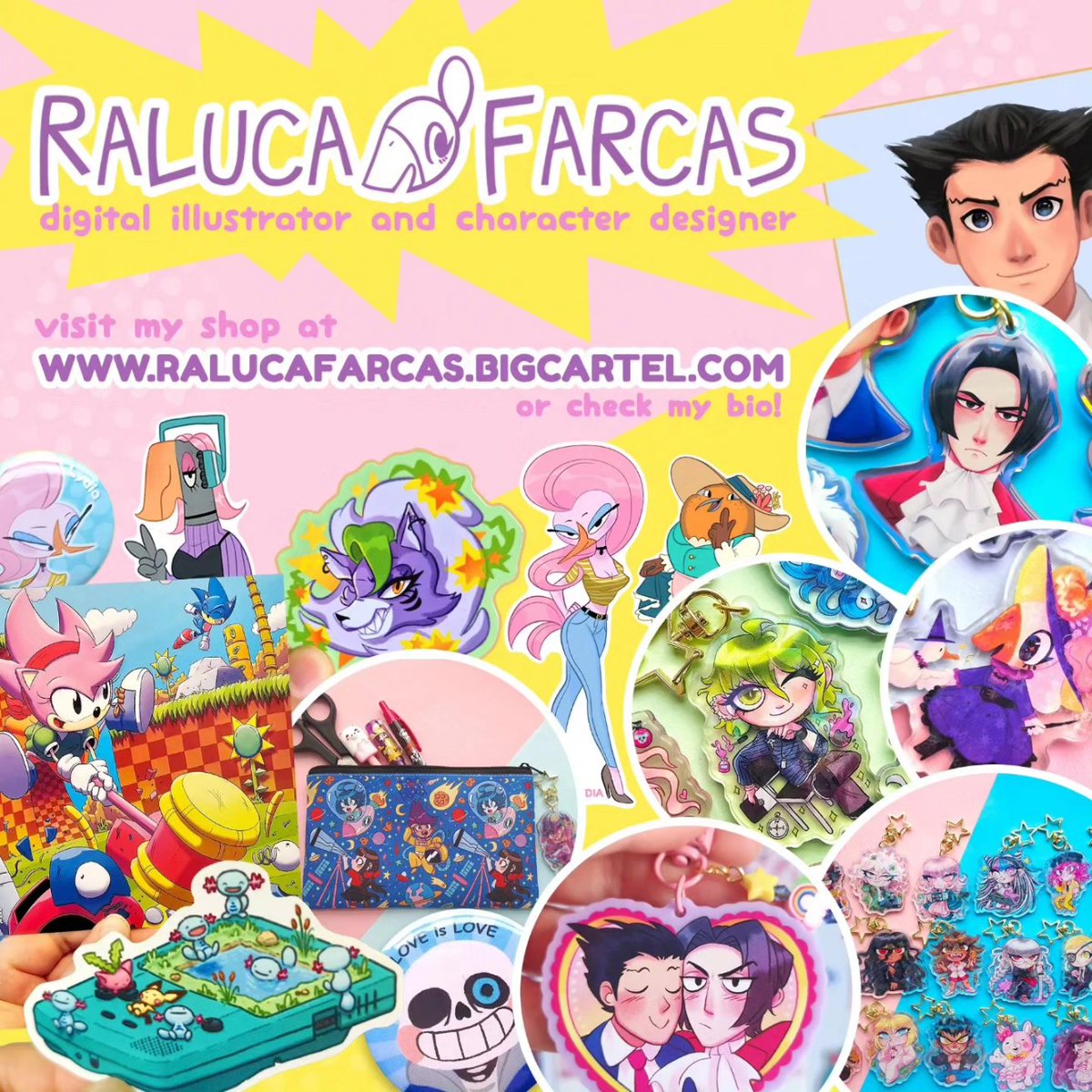 Also also, Sonic keychains are ALSO open for pre-orders!!

ralucafarcas.bigcartel.com

#SonicTheHedgehog #TailsTheFox #Knuckles #ShadowTheHedgehog #amyrose #eggman #blazethecat