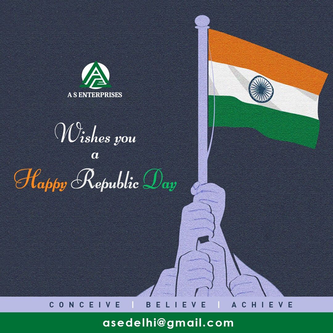 In celebrating the spirit of Republic Day and the journey of innovation, A S Enterprises has pushing boundaries and setting new standards.
We Wishes You Happy Republic Day!
#asenterprises #RepublicDay2024 #InnovationIndia #ASERevolution #ProudMoment #IndianInnovation