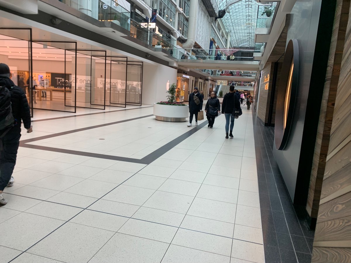 moore_oliver's tweet photo. Ducking through the Eaton Centre and wondering, is the only officially sanctioned seating now in the food court? https://t.co/jR2PCaf2Os