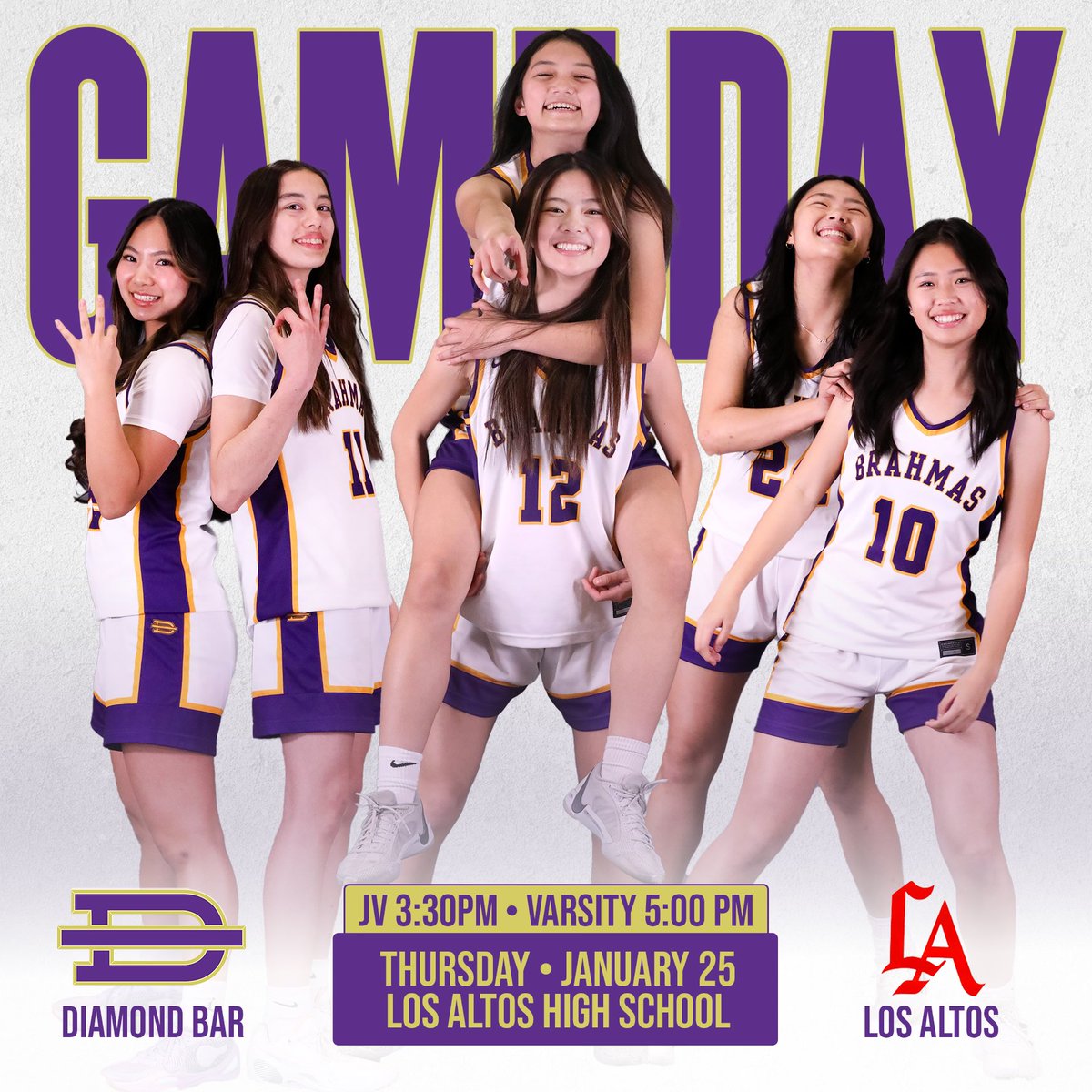 GAME DAY ❕❕
Brahmas take on Los Altos on the road tonight! #gobrahmas #dbdoesitbest 🟣🟡🤘🏼