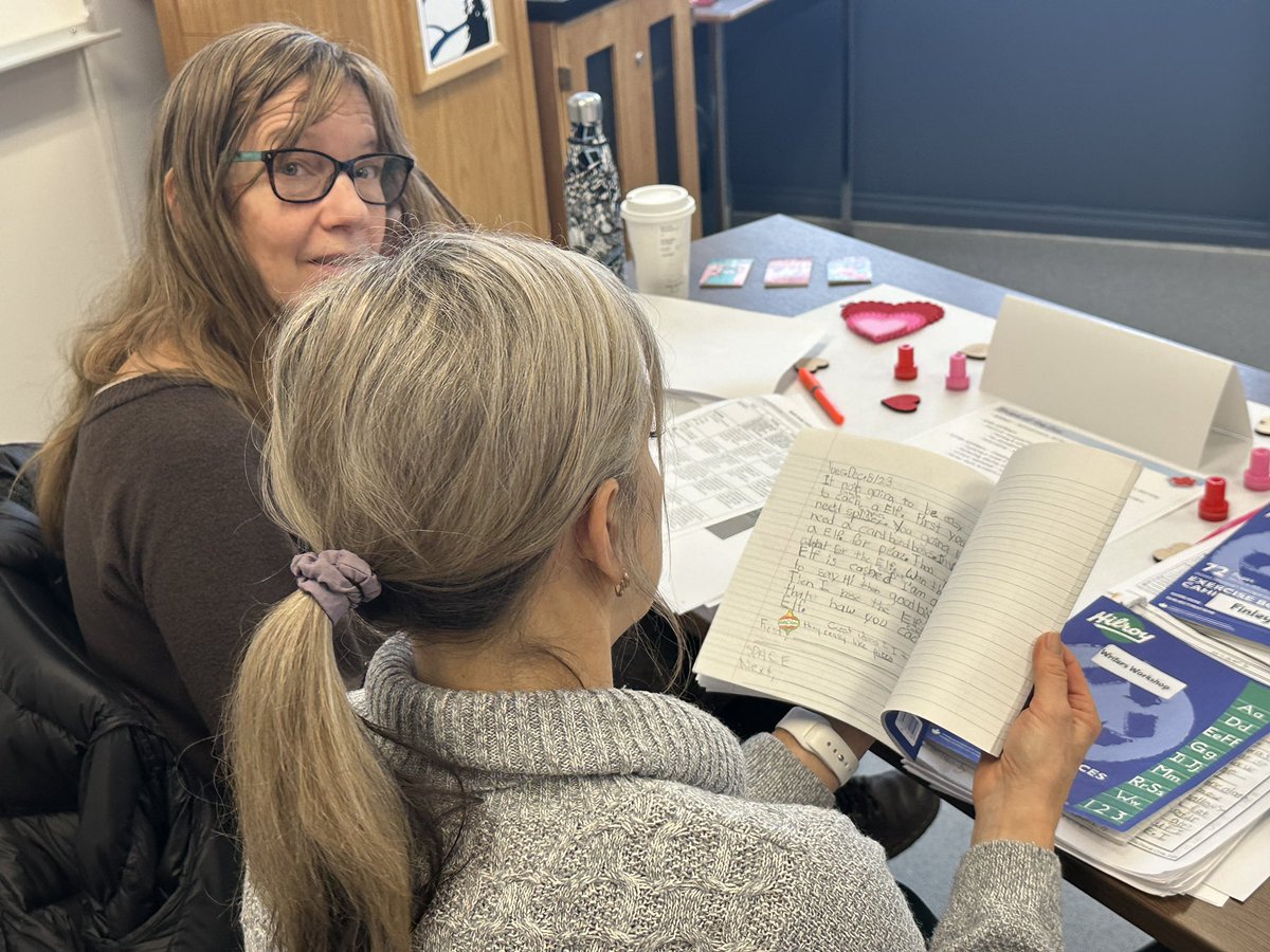 m_vandepol's tweet photo. “We don’t create stories to learn how to write-we learn how to write so we can tell stories” POPEY in @Kamloops_SD73 teaching the WRITER not the WRITING! @CR4YC @POPEYBC https://t.co/RVZUOifR4v