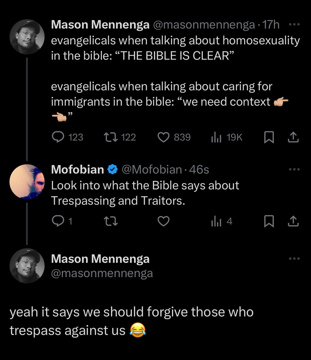 masonmennenga's tweet photo. i honestly think a lot of christians just don’t read the bible https://t.co/FVFpR16flf