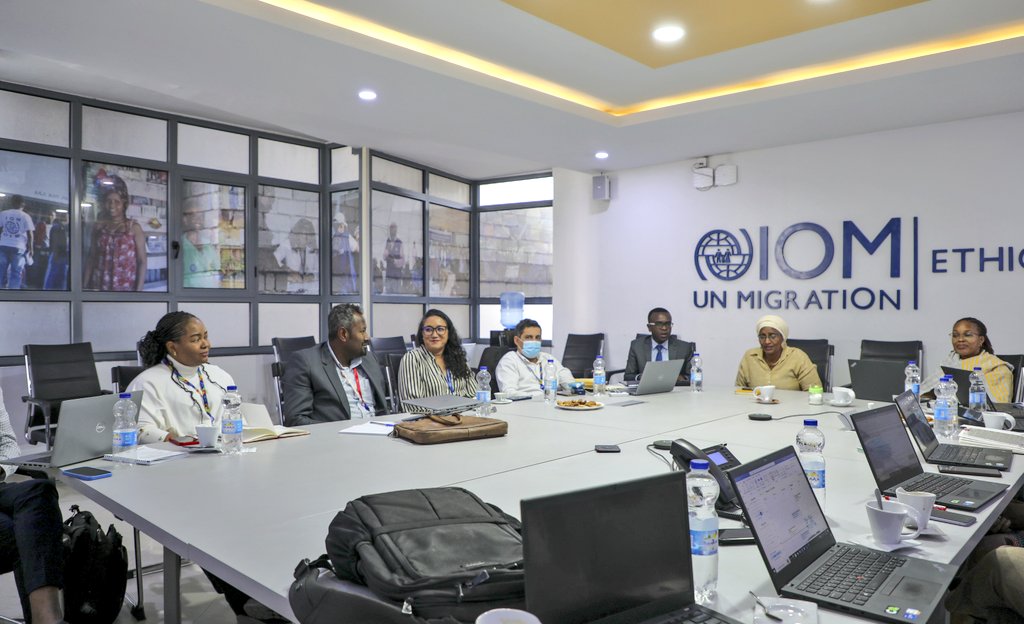 IOM hosted AUC and ILO, two #JLMP partners, to assess implementation and to finalize the 2024 workplans. 

Major progress in the governance of #labourmigration is being registered in African Member States and Regional Economic Communities (RECs) thanks to the ongoing partnership.