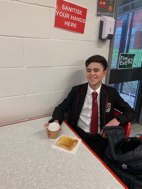 As a reward for being the most engaged with their academic reading projects 8F enjoyed a free toast and hot chocolate during form time. Well deserved guys! #WeAreHarper #MakingThePrideProud #ReadingMatters 🦁🌟📚🍞