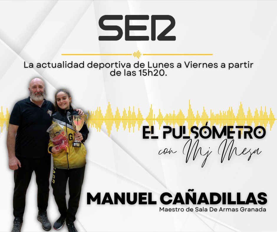 Ayer en el pulsómetro, de la cadena Ser, nuestro Maestro de Armas fue entrevistado por María José Mesa Olea, muchas gracias por la acogida y el cariño que tienes a nuestro club y a nuestros esgrimistas! . #soydelasala y es un orgullo