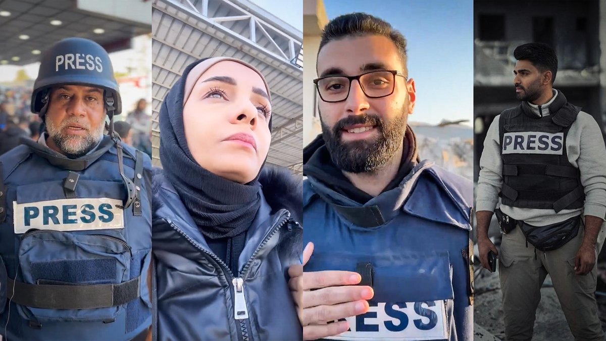 We're now seeing several of Gaza’s journalists evacuate, some in need of medical treatment, some too traumatised to continue their work. A thread about the impossible dilemmas that journalists are facing after more than 100 days of covering #Israel’s war on #Gaza. 🧵👇 1/13