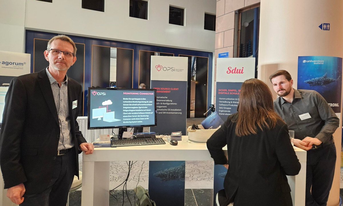 Ein toller Auftakt beim #UniventionSummit in Bremen an unserem Stand zusammen mit <a href="/sduiapp/">Sdui</a>. 

Morgen geht es weiter - wir freuen uns auf weitere interessante Gespräche rund um #opsi, #OpenSource und #DigitaleSouveränität.